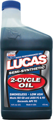 LUCAS SEMI-SYNTHETIC 2-CYCLE OIL 16O Z 10120