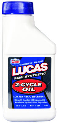 LUCAS SEMI-SYNTHETIC 2-CYCLE OIL 2.6OZ PART# 10058