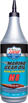 LUCAS MARINE GEAR OIL PURE SYNTHETIC M8 1QT PART# 10652