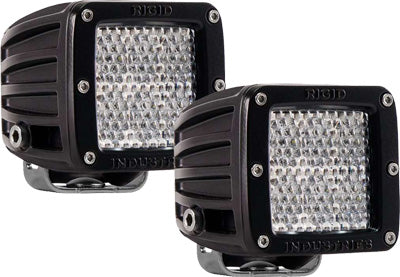 RIGID D2 DIFFUSED W/AMBER LED (PAIR) PART# 50252