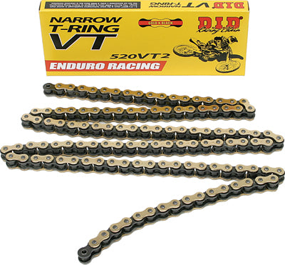 D.I.D ENDURO RACING 520VT2-120 X-RING CHAIN GOLD PART NUMBER 520VT2-120 LINK