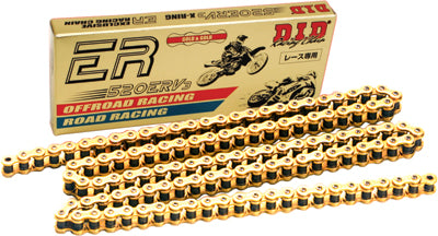 D.I.D EXCLUSIVE RACING 520ERV3 120 X-RING CHAIN GOLD PART NUMBER 520ERV3-120 LIN