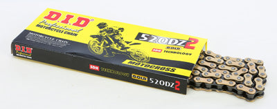 D.I.D HI-PERFORMANCE 520DZ2-120 RACING CHAIN (GOLD) PART# 520DZ 2 -120 LINK NEW