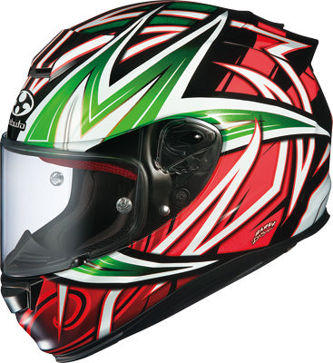 KABUTO RT-33 VELOCE HELMET BLACK/ORANGE/GREEN X-LARGE PART# 7868469