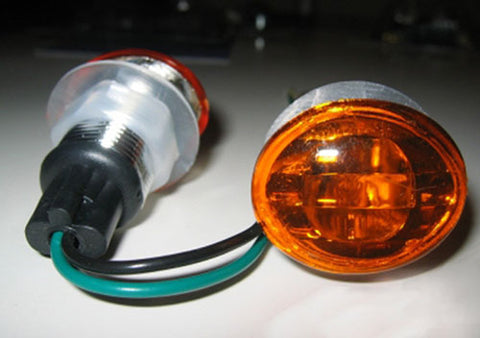 K&S 25-8280 MARKER LIGHTS FLAT OVAL MINI S F AMBER