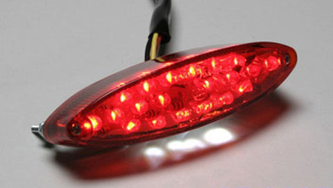 K&S 25-6605 LED OVAL STOPLAMP RED LENS 20 LEDS + 5 FOR LICENSE PLAT