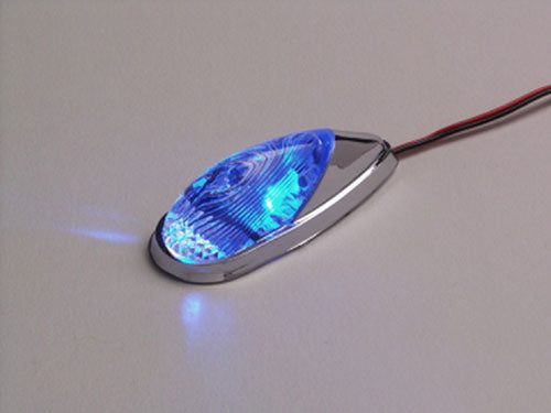 K&S 25-9500 LED MARKER LIGHTS MINI-FLUSH MT. CHROME BODY BLUE 1