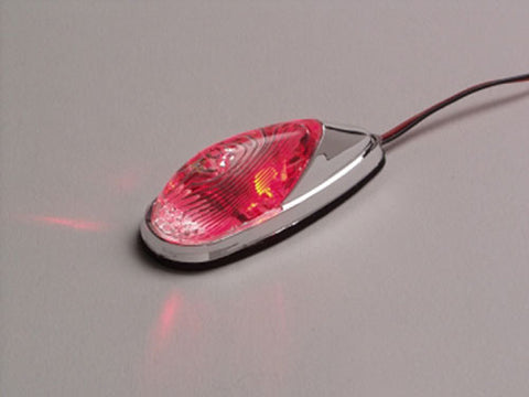 K&S 25-9501 LED MARKER LIGHTS MINI-FLUSH MT. CHROME BODY RED 1