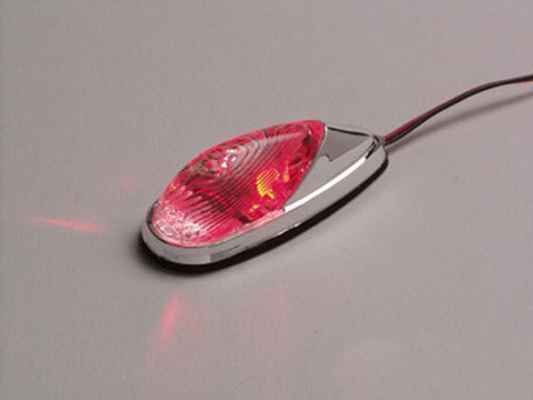 K&S 25-9501B LED MARKER LIGHTS MINI-FLUSH MT. CHROME BODY RED 1 W B