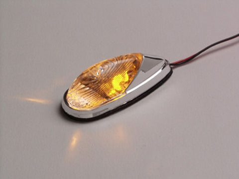 K&S 25-9503 LED MARKER LIGHTS MINI-FLUSH MT. CHROME BODY AMBER 1