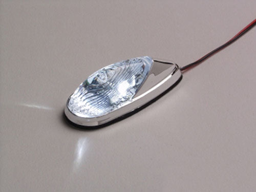 K&S 25-9504 LED MARKER LIGHTS MINI-FLUSH MT. CHROME BODY WHT CLR 1