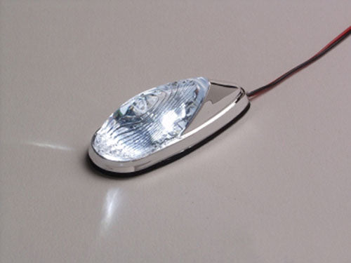 K&S 25-9504B LED MARKER LIGHTS MINI-FLUSH MT. CHROME BODY WHT CLR 1