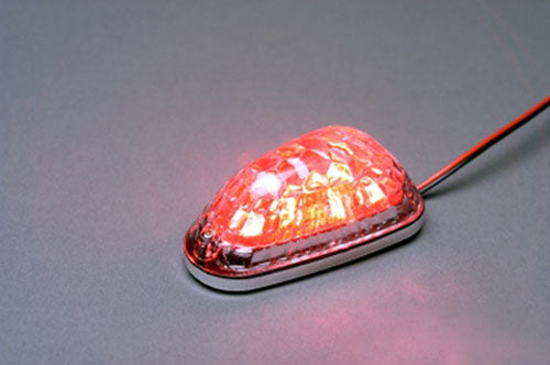 K&S 25-9701 LED MINI-MARKER LIGHT TRIANGLE CHROME RED 6 LEDS