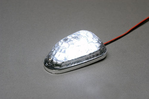 K&S 25-9704 LED MINI-MARKER LIGHT TRIANGLE CHROME WHT CLR 6 LEDS