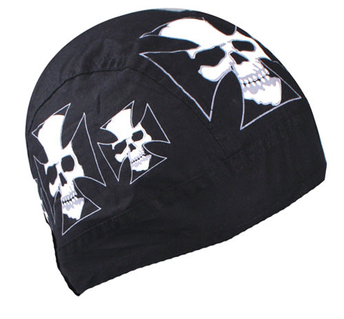 ZANheadgear Z529 FLYDANNA 100% COTTON IRON CROSS SKULL