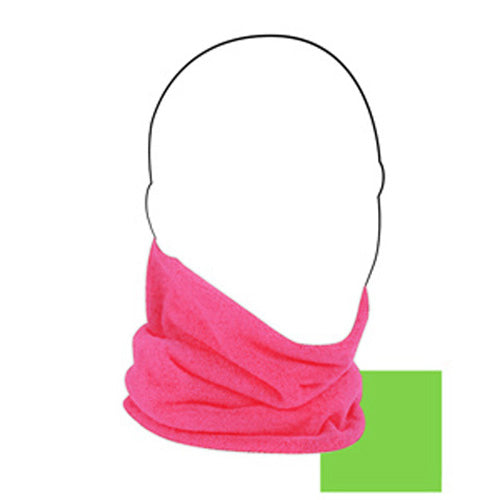 BALBOA NECK GAITER MICROFLEECE HOT PINK REVERSES TO HIGH-VIS LIME WFMFN002HV