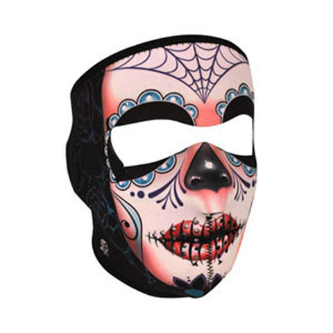 BALBOA FULL MASK NEOPRENE FLEECE LINED SUGAR SKULL WNFL091