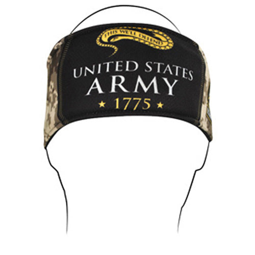 BALBOA HEADBAND POLYESTER U.S. ARMY CAMO LOGO HB702