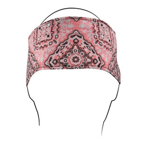 BALBOA HEADBAND W/ FLEECE COTTON PINK PAISLEY HBF115