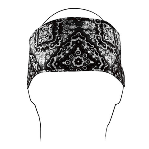 BALBOA HEADBAND COTTON BLACK PAISLEY HBV101