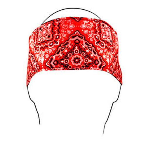 BALBOA HEADBAND COTTON RED PAISLEY HBV106