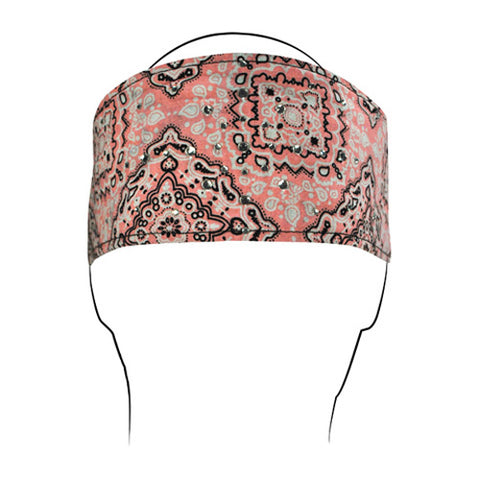 BALBOA HEADBAND COTTON HIGHWAY HONEY&REG PINK PAISLEY RHINES HHBV115