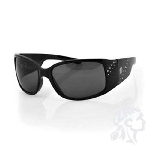 BALBOA BOISE SUNGLASS SHINY BLACK FRAME SMOKED LENS EZBE01