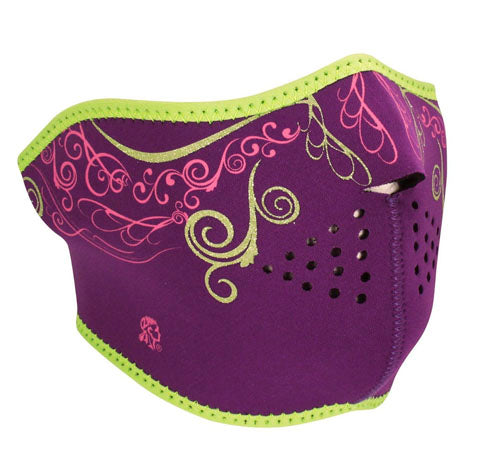 BALBOA HALF MASK NEOPRENE PURPLE VENETIAN WNFM092HP