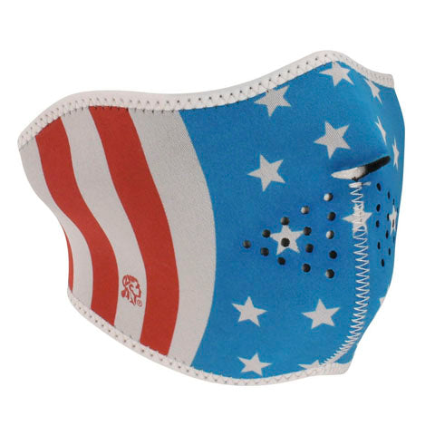 BALBOA HALF MASK NEOPRENE GLOW IN THE DARK STARS AND STRIPES WNFM176HG