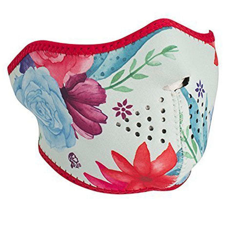 BALBOA HALF MASK NEOPRENE WATERCOLOR FLOWERS WNFM177H