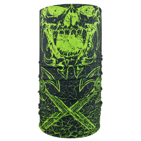 BALBOA MOTLEY TUBE POLYESTER TORN SKULL GREEN T236