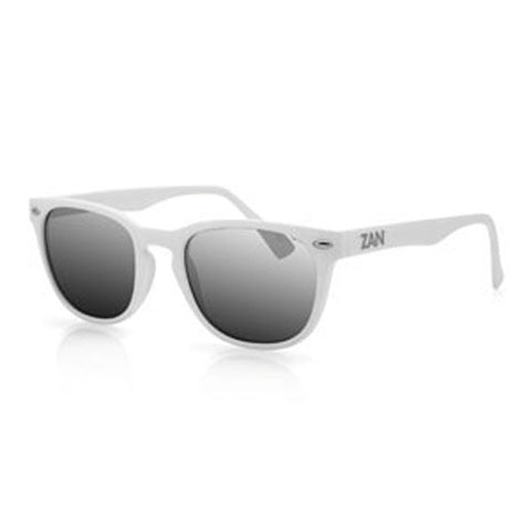 BALBOA NVS SUNGLASS MATTE WHITE FRAME SMOKED REFLECTIVE LENSES EZNV02