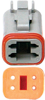 NOVELLO MALE CONNECTOR PLUG 4-PIN (GREY) PART# DN-4P NEW