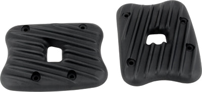 EMD RIBBED ROCKER COVERS BLACK (PAIR) PART# RCXL/R/B NEW