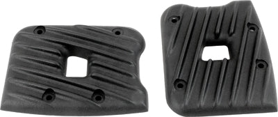 EMD RIBBED ROCKER COVERS BLACK (PAIR) PART# RC13/R/B NEW