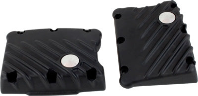 EMD RIBBED ROCKER COVERS BLACK (PAIR) PART# RCTC/R/B NEW