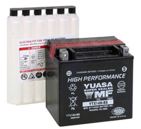 YUASA YUAM6RH4H YTX14H-BS H-PERFORMANCE MF BATTERY