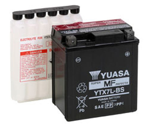 YUASA YUAM327BS YTX7L-BS MAINTENANCE FREE 12 VOLT BATTERY