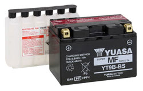 YUASA MAINTENANCE FREE BATTERY YT9B-BS PART NUMBER YUAM629B4