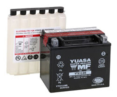 YUASA YUAM3RH2S YTX12-BS MAINTENANCE FREE 12 VOLT BATTERY