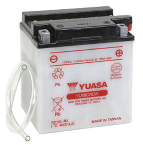 YUASA CONVENTIONAL BATTERY YB10L-B2 PART NUMBER YUAM221L2