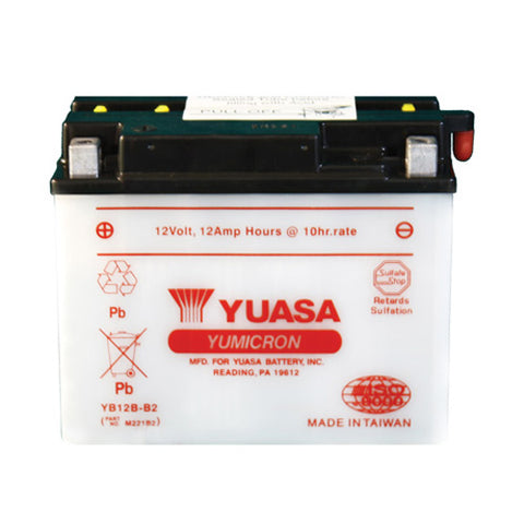 YUASA CONVENTIONAL BATTERY YB12B-B2 PART NUMBER YUAM221B2