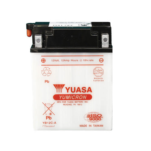 YUASA CONVENTIONAL BATTERY YB12C-A PART NUMBER YUAM222CA