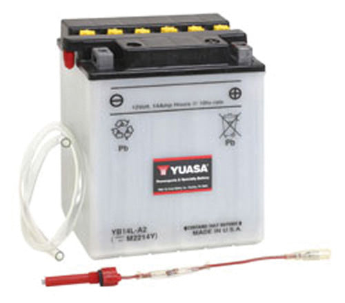 YUASA CONVENTIONAL BATTERY YB14L-A2 PART NUMBER YUAM2214Y