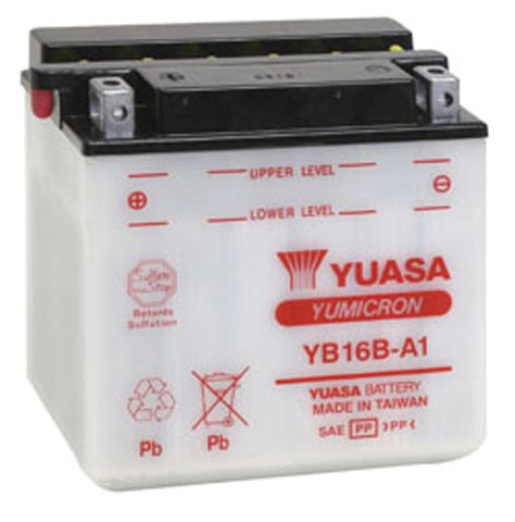 YUASA CONVENTIONAL BATTERY YB16B-A1 PART NUMBER YUAM22161