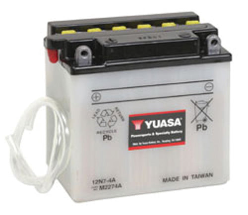 YUASA CONVENTIONAL BATTERY 12N7-4A PART NUMBER YUAM2274A