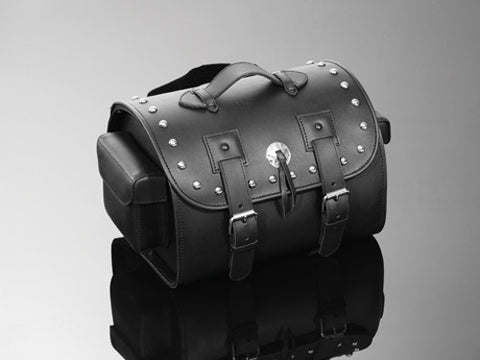 HAWK TEK LEATHER SUITCASE WITH STUDS HH-02-2653