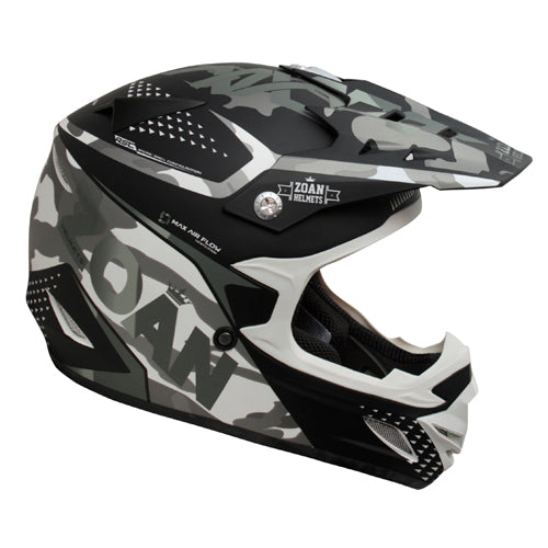 ZOAN 021-599 MX-1 O F HELMET SNIPER MATTE SILVER 3X