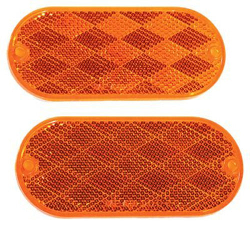 OPTRONICS RE-12AK REFLECTOR OBLONG AMBER PAIR